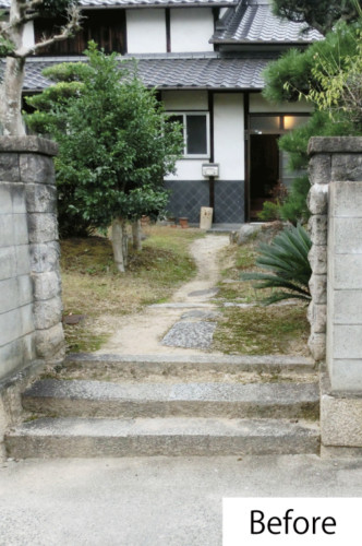 スロープ設置工事before